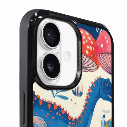 iPhone 17 Case — Vintage Dinosaurs Mushroom Retro Vintage, Unique Phone Case Design