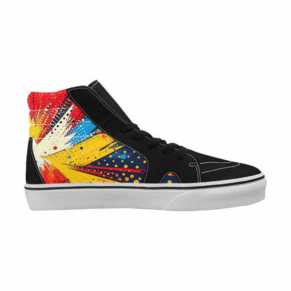 MEN'S Comic Halftone High Top Canvas Neon Fantasy Custom Shoes