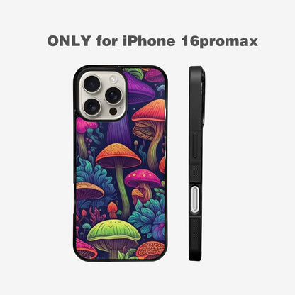 iPhone 16 Pro Max Case — Mushroom Psychedelic Art Seamless Pattern Vibrant, Personalized Phone Case