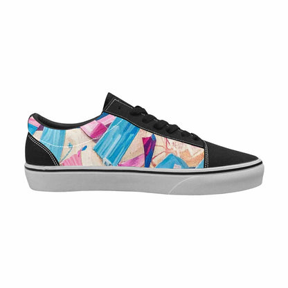 WOMEN'S Transgender Pride Flag Lace-Up Canvas Vivid Sneakers