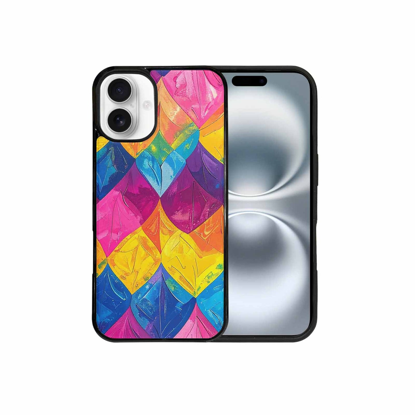 iPhone 16 Plus Case — Pansexual Flag Color Theme Small Rainbow, Unique Phone Case Design
