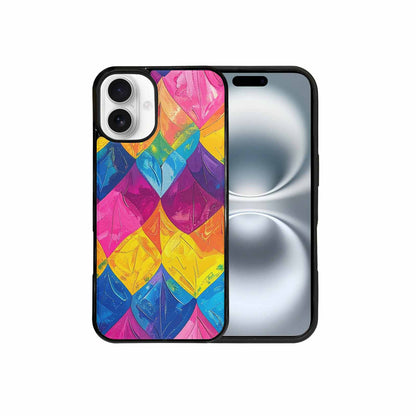 iPhone 16 Plus Case — Pansexual Flag Color Theme Small Rainbow, Unique Phone Case Design