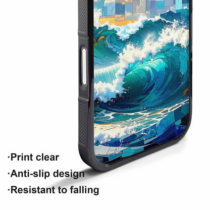 iPhone 17 Pro Case — Wave Crest Splash Wave Crest Watercolor, Customized Protective Case