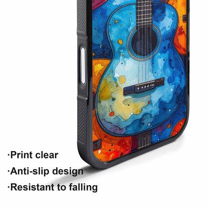 iPhone 17 Air Case — Watercolor Smiley Face Guitar Watercolor Abstract, Original Design Phone Case