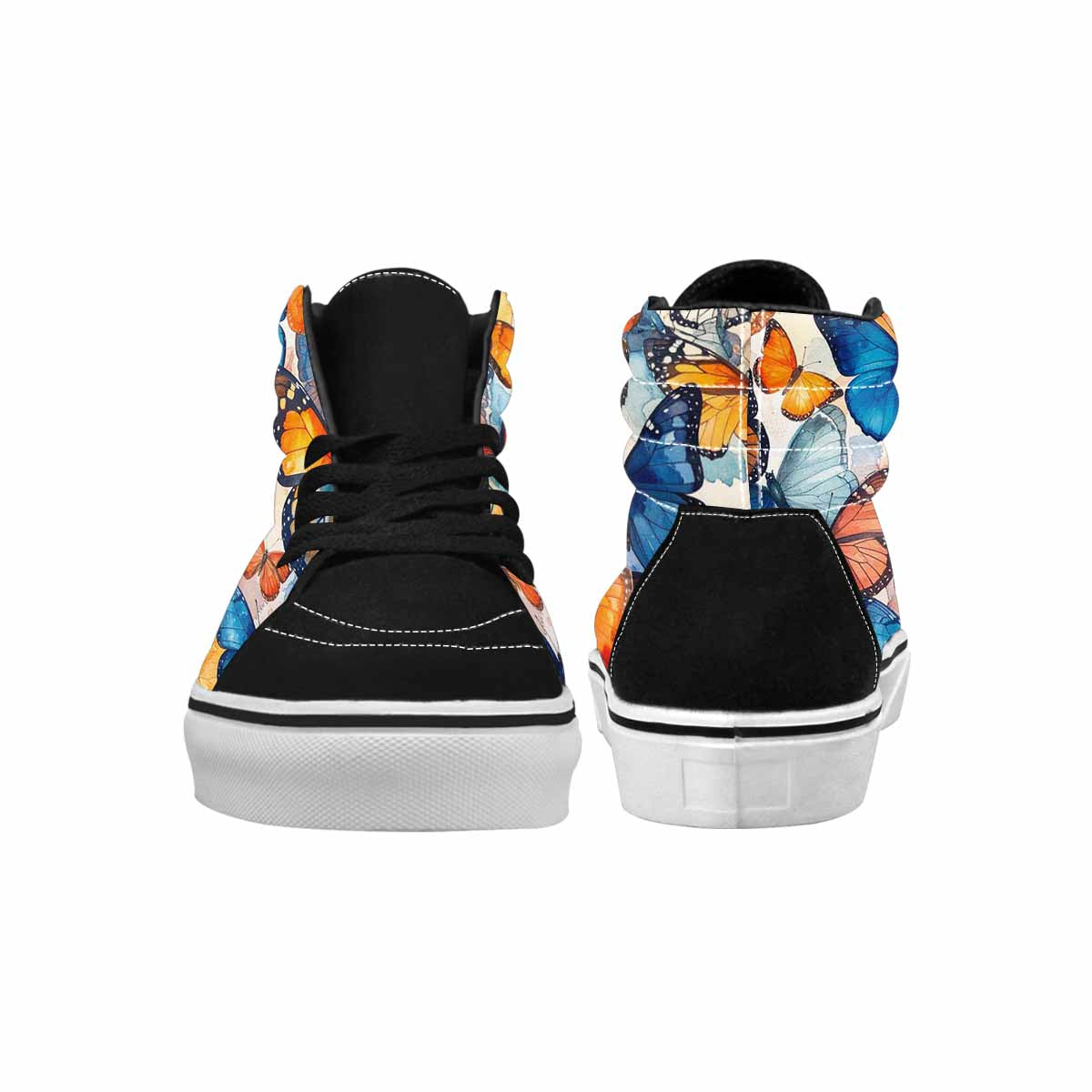WOMEN'S Butterfly Wing High Top Canvas Neon Fantasy Custom Sneakers