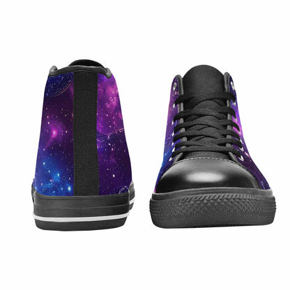 MEN'S Galaxy Snake Print High Top Canvas Cottagecore Custom Shoes