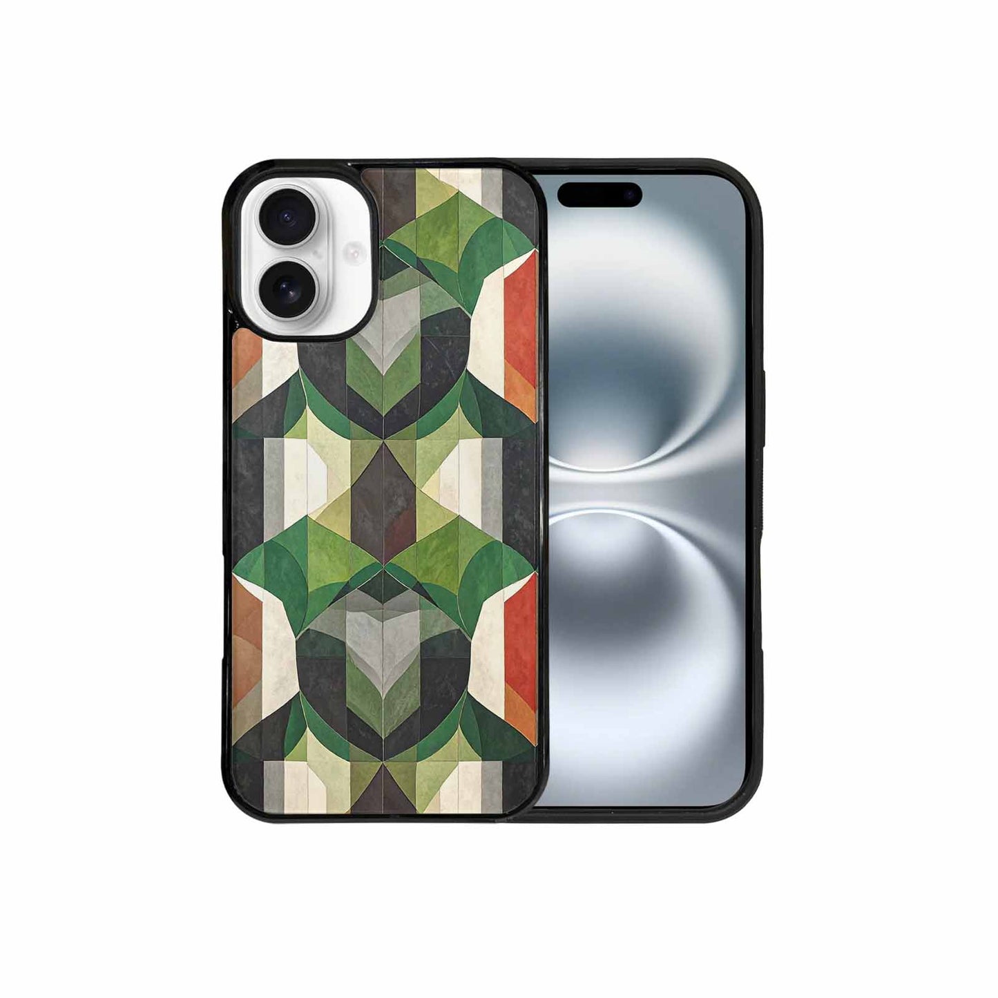 iPhone 16 Plus Case — Aromantic Flag Color Theme Small Rainbow, Custom Phone Case