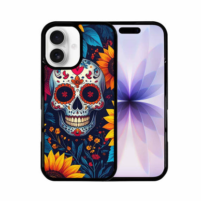 iPhone 17 Case — Sunflower Skulls Print Gothic Skulls, Custom Print Case Cover