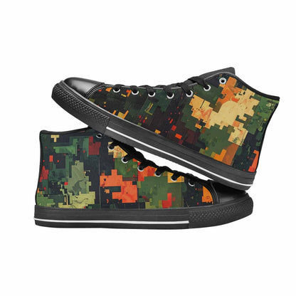 WOMEN'S Military Camouflage Blotch High Top Canvas Aesthetic Custom Shoes