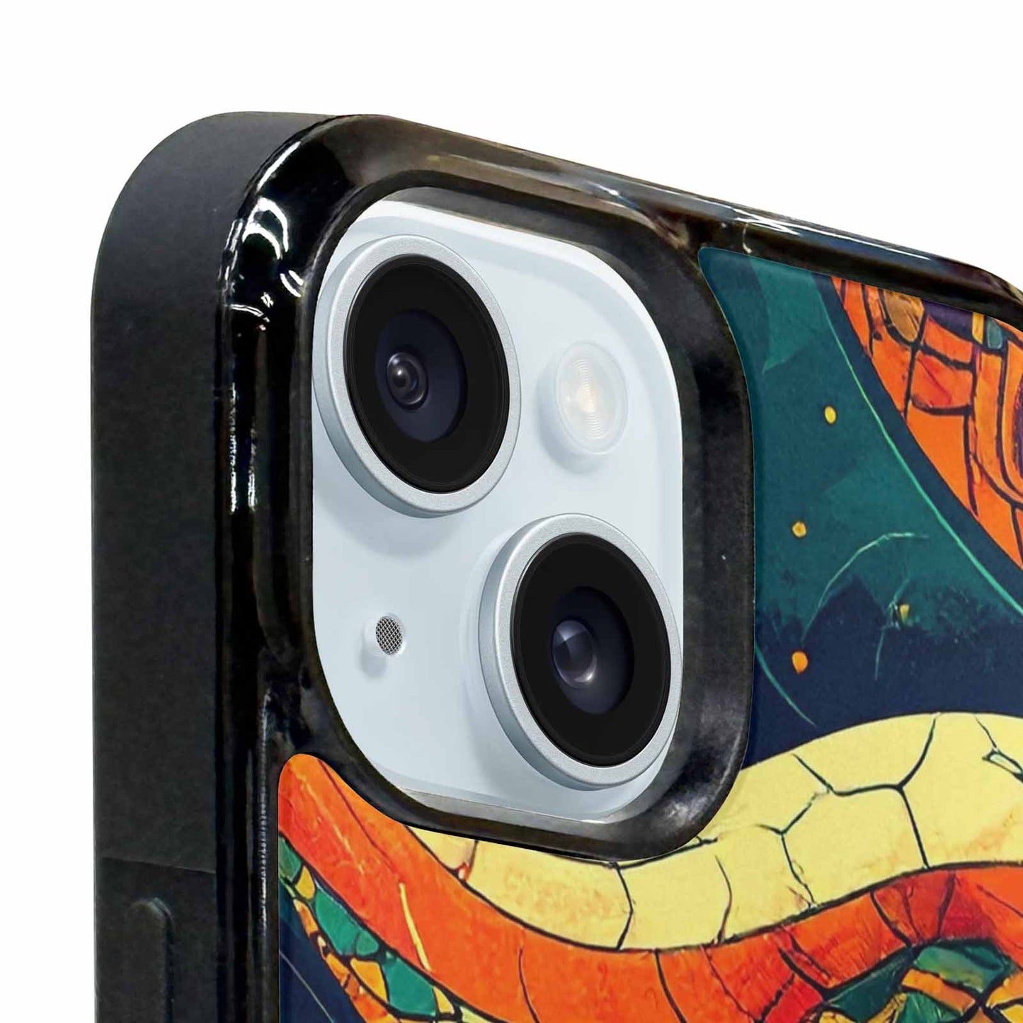 iPhone 15 Case — Hippie Serpent Pulse, Custom Art Phone Cover