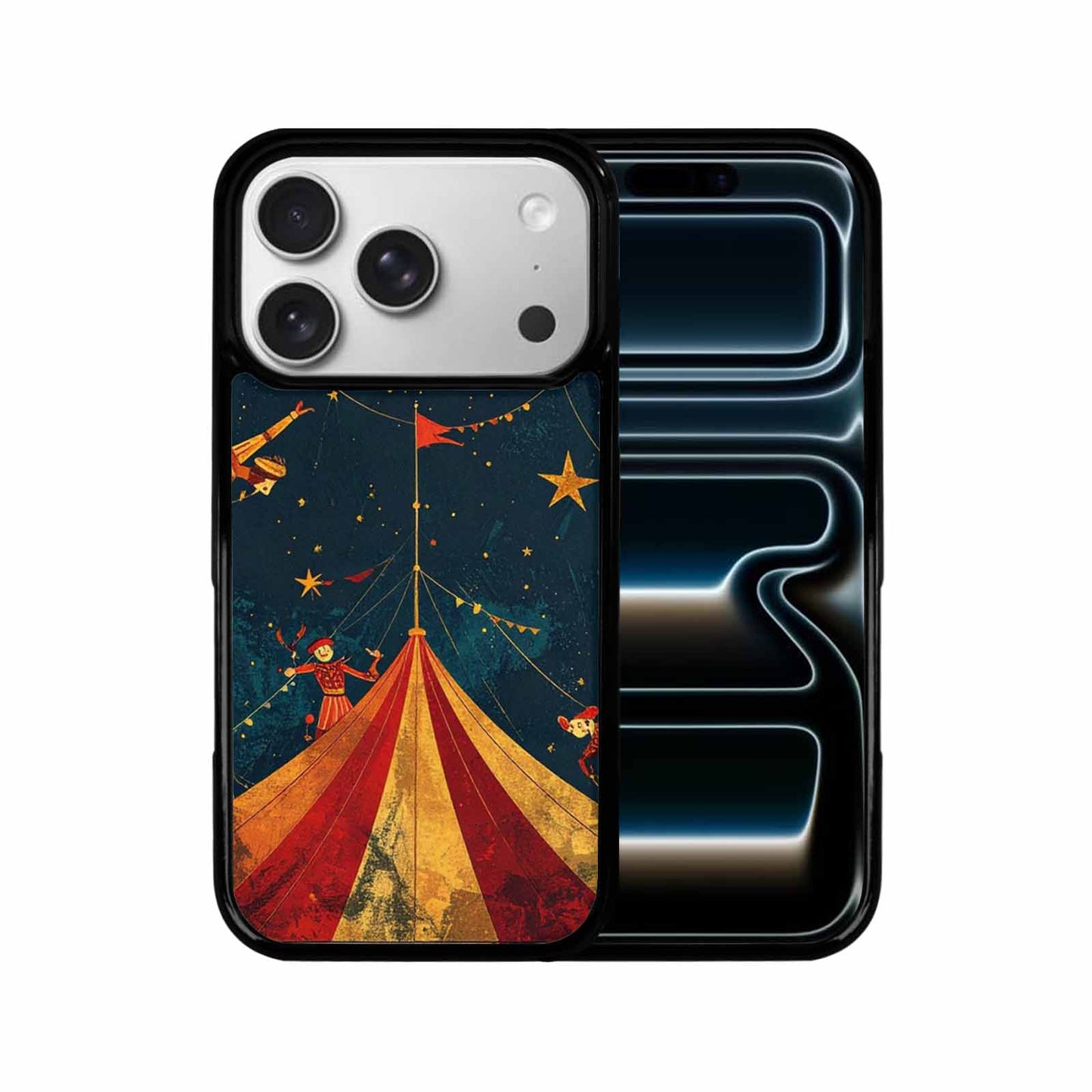 iPhone 17 Pro Case — Vintage Circus Art Pattern Retro Vintage, Custom Print Case Cover