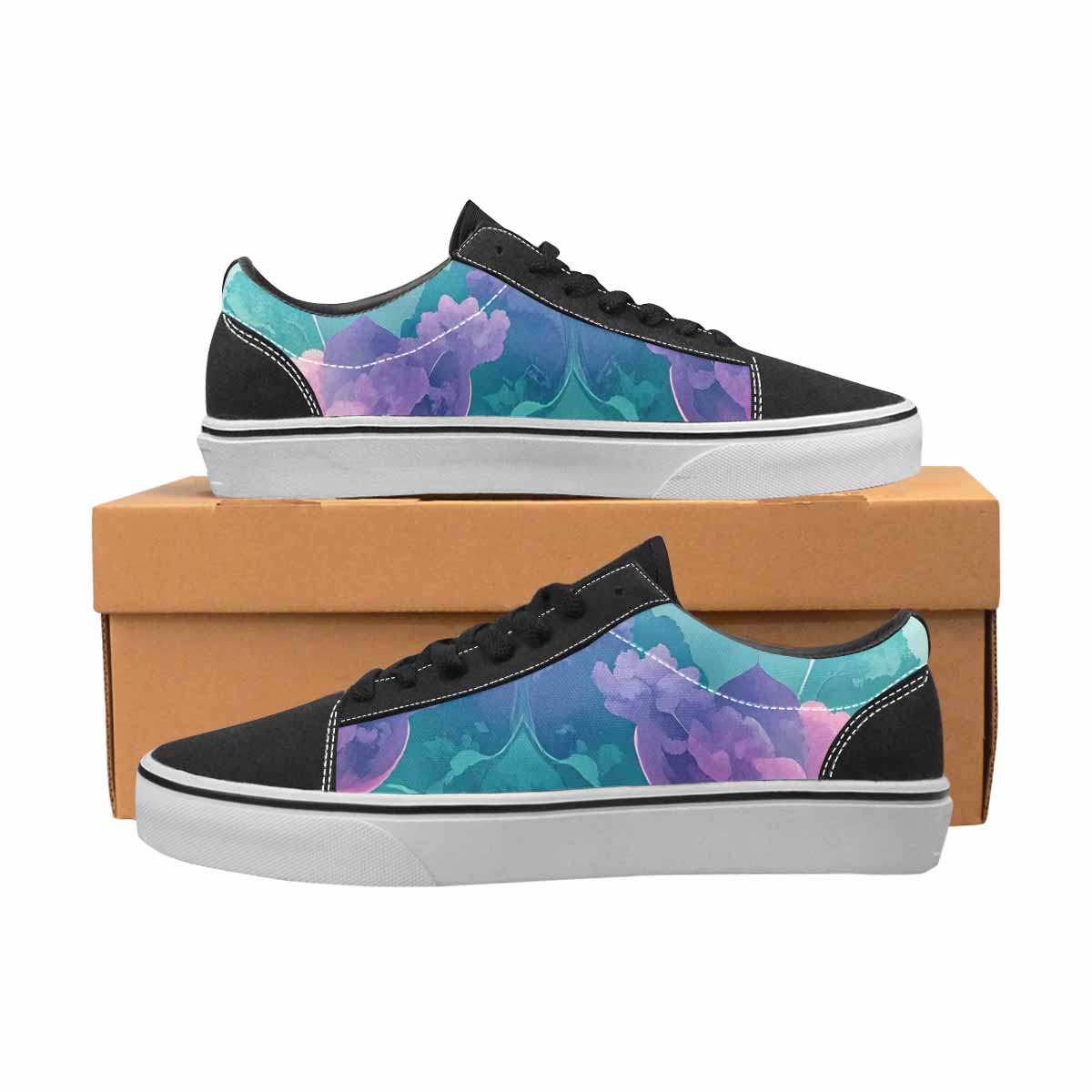 WOMEN'S Surrealist Dreamscape Canvas Lace-Up Grunge Custom Shoes