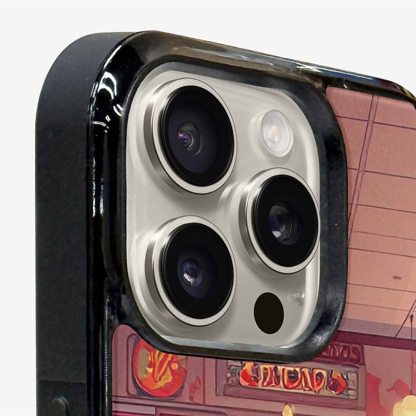 iPhone 16 Pro Case — 1950s Diner Cartoon Art Pattern, Custom Art Phone Cover