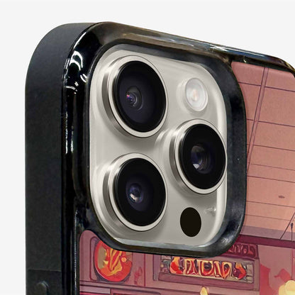 iPhone 16 Pro Case — 1950s Diner Cartoon Art Pattern, Custom Art Phone Cover