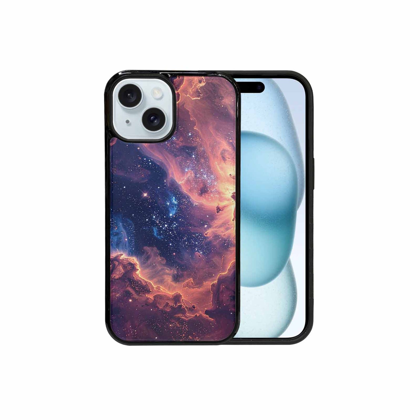 iPhone 15 Case — Nebula Texture With Dense Star Cluster, Custom Made Phone Cover