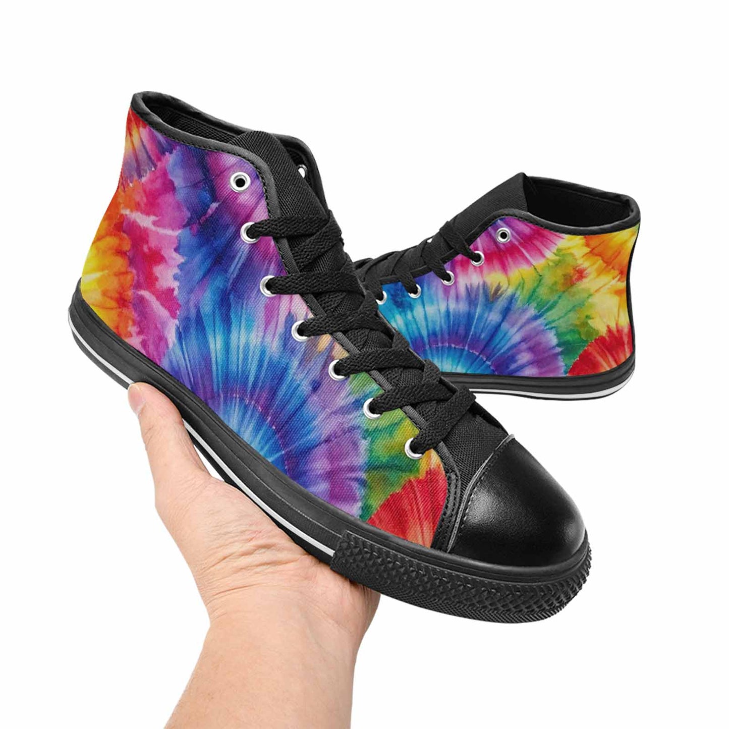 MEN'S Tie Dye - High Top Canvas Cottagecore Sneakers