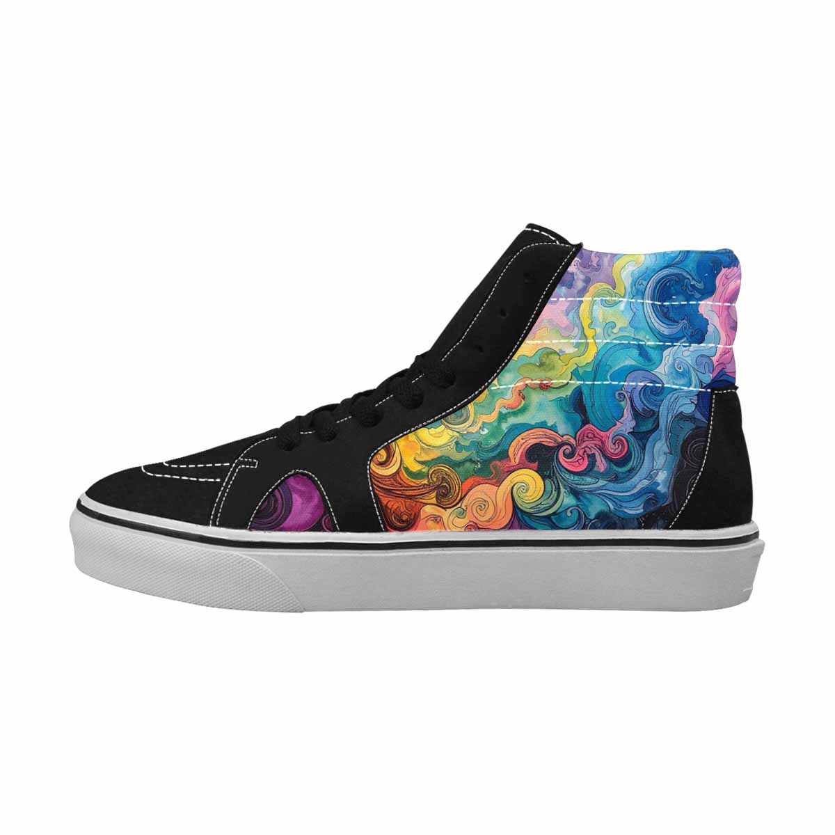 MEN'S Tie High Top Canvas Surreal Custom Shoes