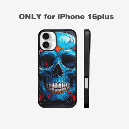 iPhone 16 Plus Case — Graffiti Skull Art Seamless Pattern Vibrant, Personalized Phone Case