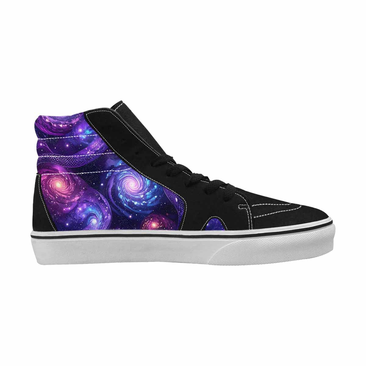 WOMEN'S Galaxy Snake Print High Top Canvas Neon Fantasy Shoes