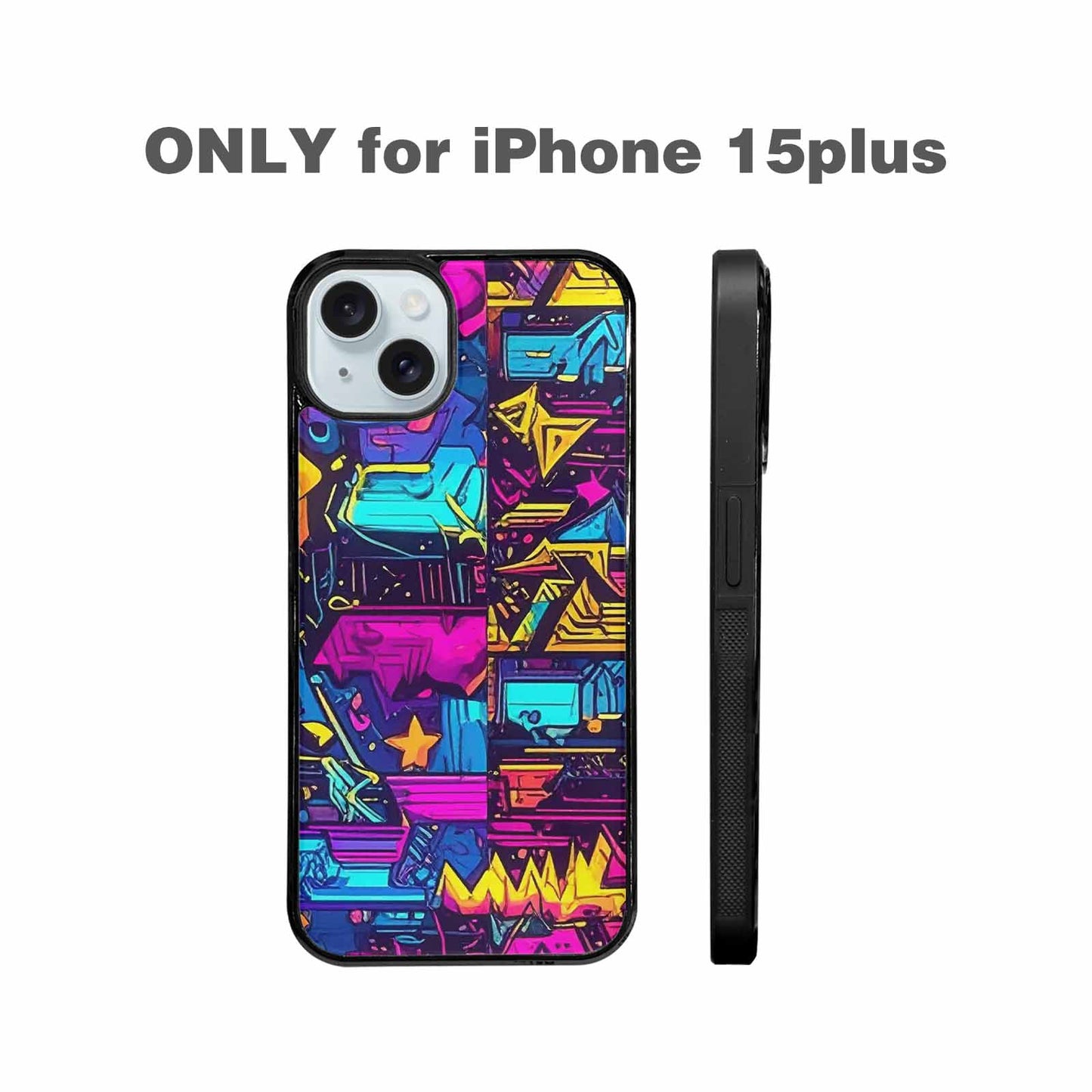 iPhone 15 Plus Case — 80s Retro Motif 80s Retro Motifs, Custom Made Phone Cover