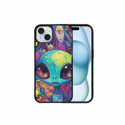 iPhone 15 Plus Case — Cartoon Alien Characters Personalized Phone Cover, Personalized Phone Case