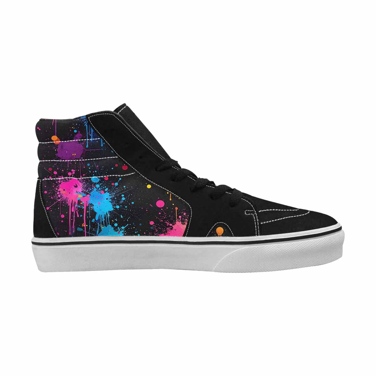MEN'S Paint Splatter High Top Canvas Dark Academia Custom Sneakers
