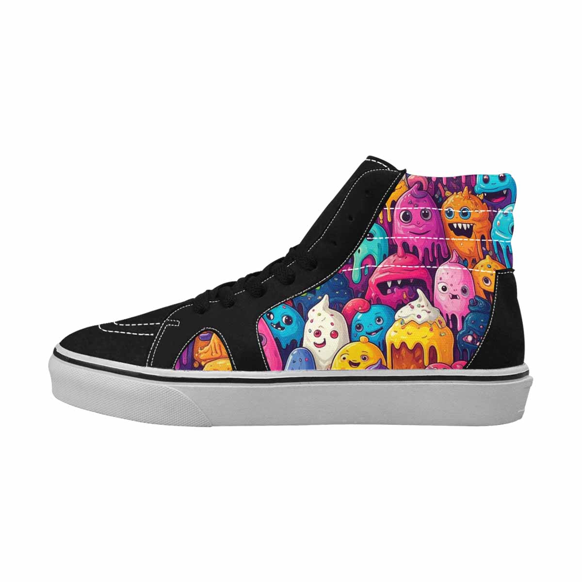 MEN'S Melting Ice Cream Monster High Top Canvas Y2K Shoes