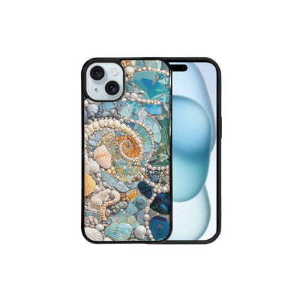 iPhone 15 Plus Case — Seashell Collage Seashell Collage Pattern Hundreds, Personalized Phone Case