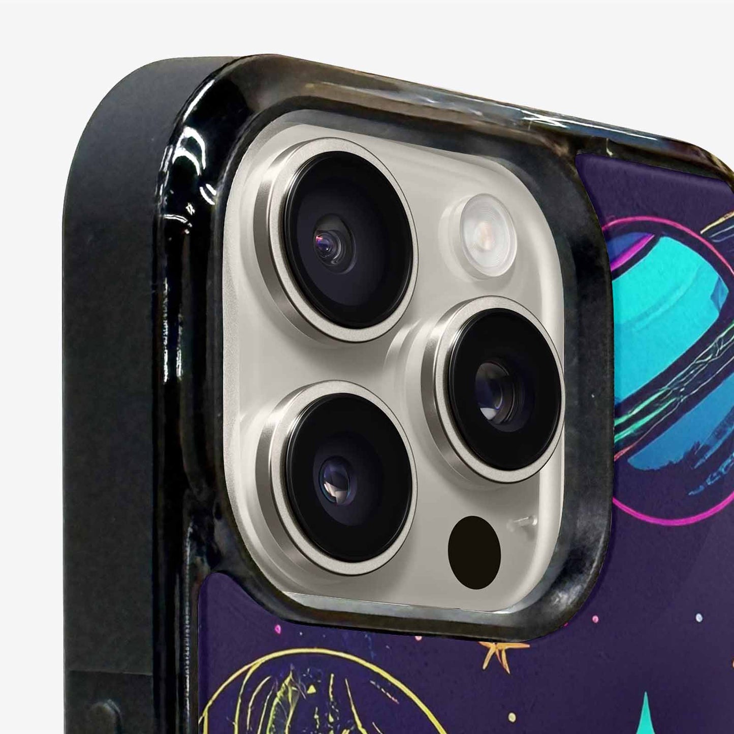 iPhone 16 Pro Case — Space Galaxy Astronaut Pattern Planets Stars, Custom Art Phone Cover