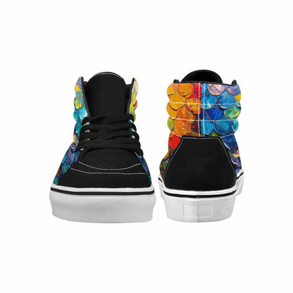 MEN'S Reptile Full Color High Top Canvas Boutique Dark Academia Custom Art Shoes