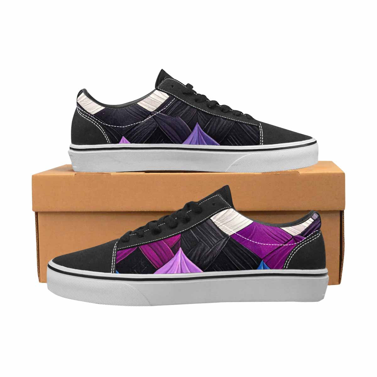 MEN'S Genderfluid Flag Color Canvas Lace-Up Dreamcore Custom Sneakers