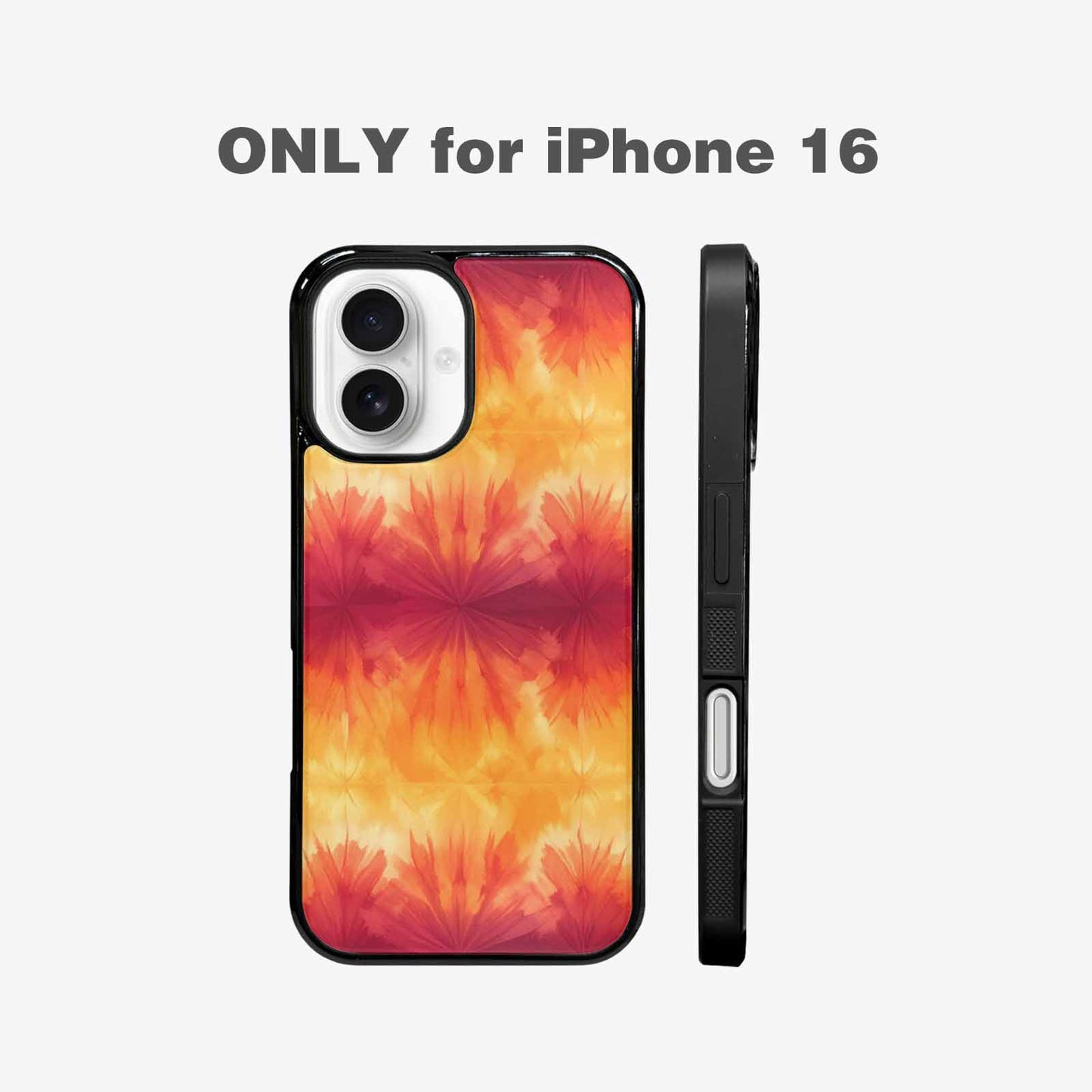 iPhone 16 Case — Ombre Tie Dye Sunset, Custom Printed Phone Case