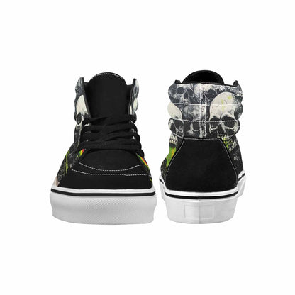 MEN'S Rainbow From Skull S High Top Canvas Vivid Sneakers