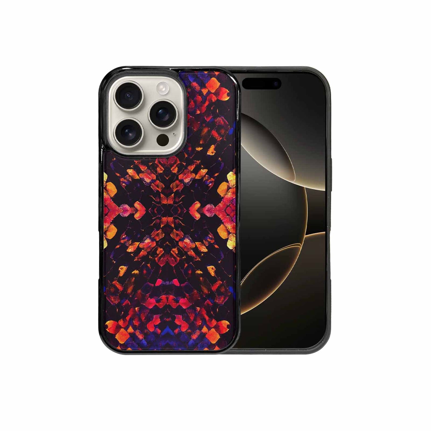 iPhone 16 Pro Case — Dark Snake Print, Custom Print Case Cover