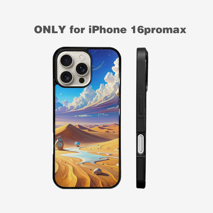 iPhone 16 Pro Max Case — Surrealist Desert Dreamscape Custom Personalized Phone, Custom Phone Case