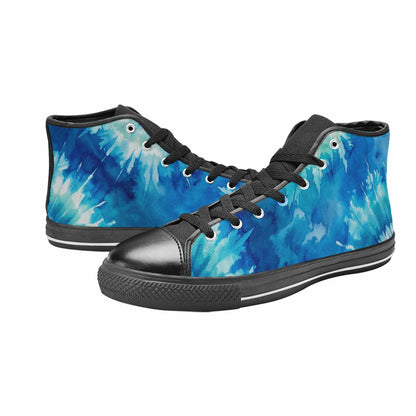 WOMEN'S Tie Dye - High Top Canvas Neon Fantasy Custom Shoes
