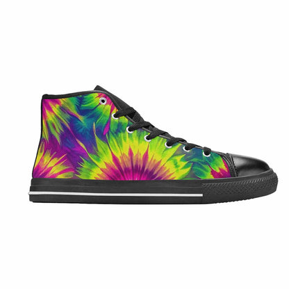 WOMEN'S Tie Dye - High Top Canvas Grunge Custom Sneakers