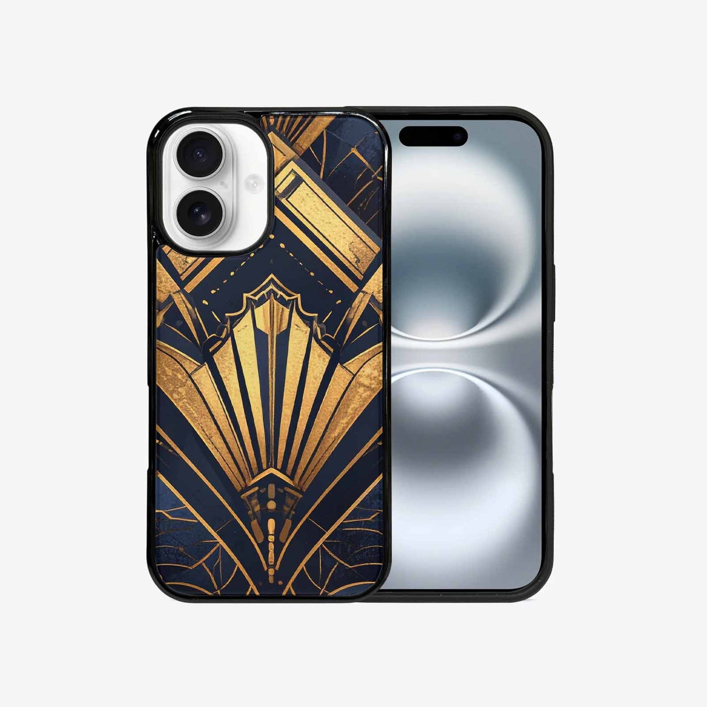 iPhone 16 Case — Art Deco Illustration Pattern, Custom Printed Phone Case
