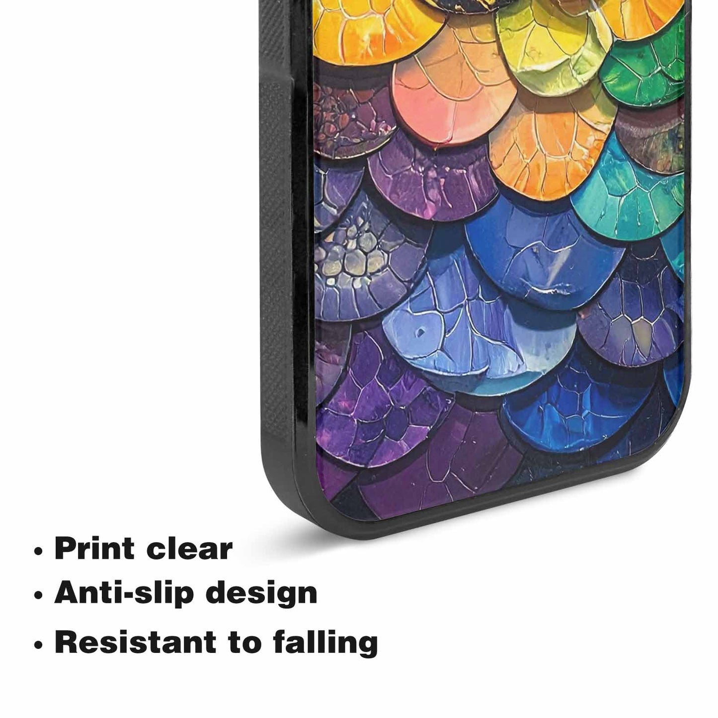iPhone 15 Plus Case — Reptile Scale Full Color Vibrant Reptile, Custom Print Case Cover