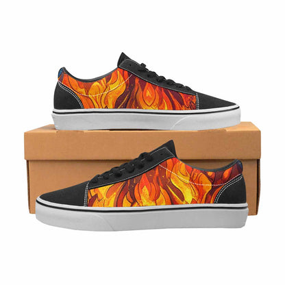 WOMEN'S Fire Flame Canvas Lace-Up Dreamcore Custom Shoes