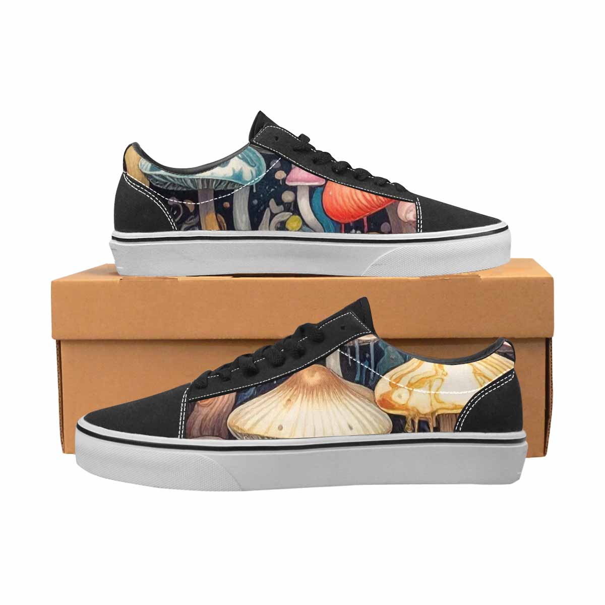 WOMEN'S Mushrooms Lace-Up Canvas Grunge Shoes