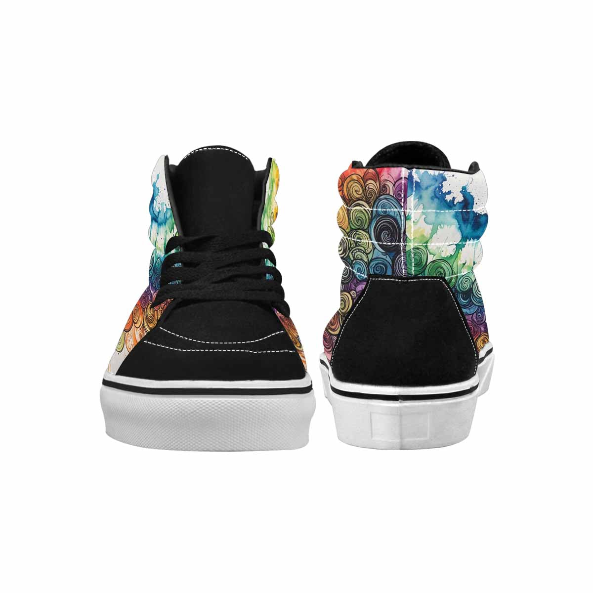 MEN'S Tie High Top Canvas Kaleidoscope Sneakers