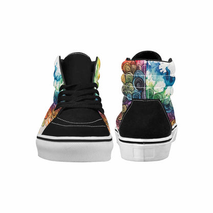 MEN'S Tie High Top Canvas Kaleidoscope Sneakers