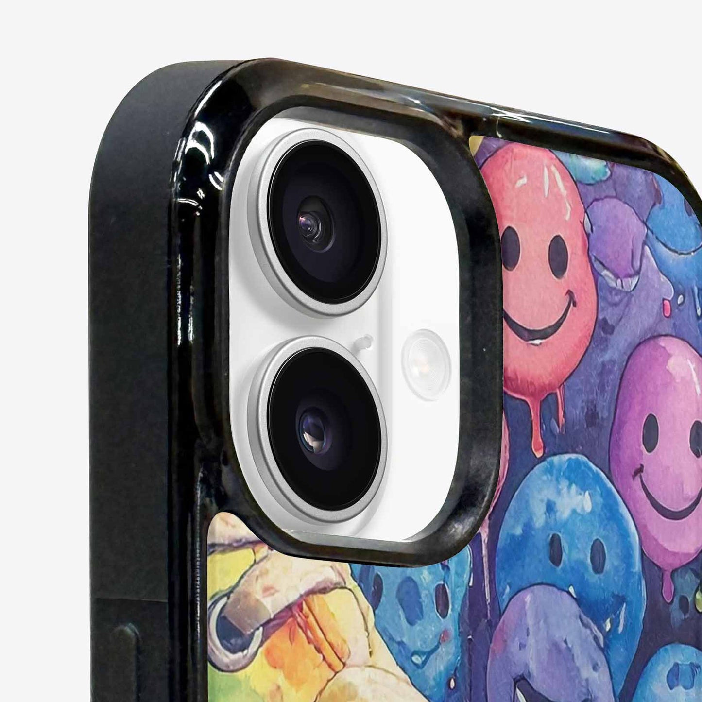 iPhone 16 Plus Case — Smiley Facessmiley Faces Tie D, Custom Printed Phone Case