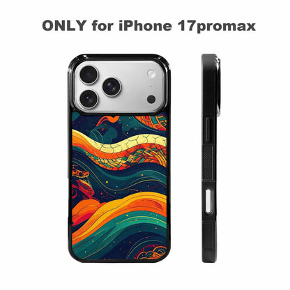 iPhone 17 Pro Max Case — Hippie Serpent Pulse Original Art, Custom Printed Phone Case