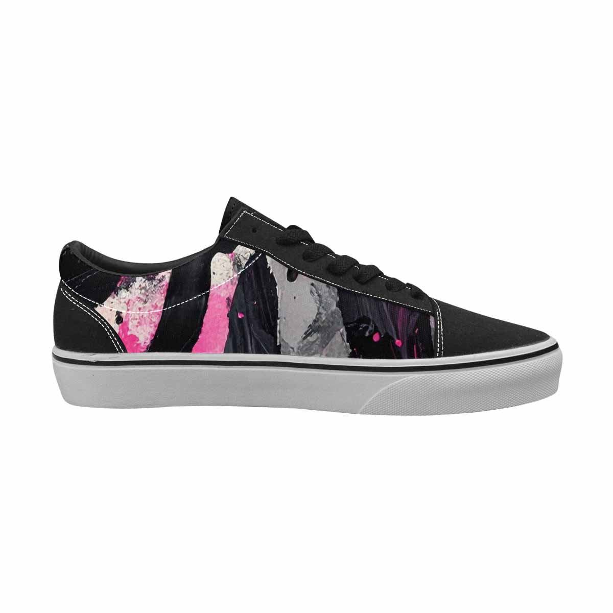 WOMEN'S Zebra Stripe Burst Lace-Up Canvas Vivid Custom Sneakers