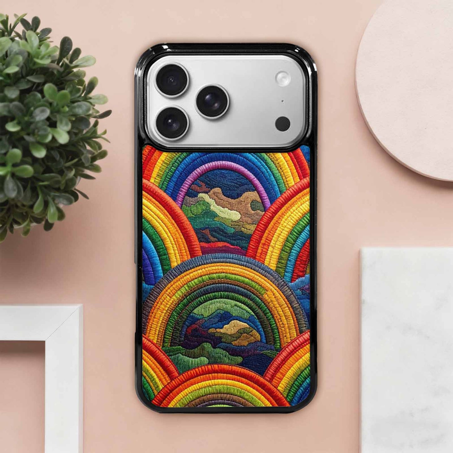 iPhone 17 Pro Max Case — Vivid Camo Rainbow Camo, Customized Protective Case