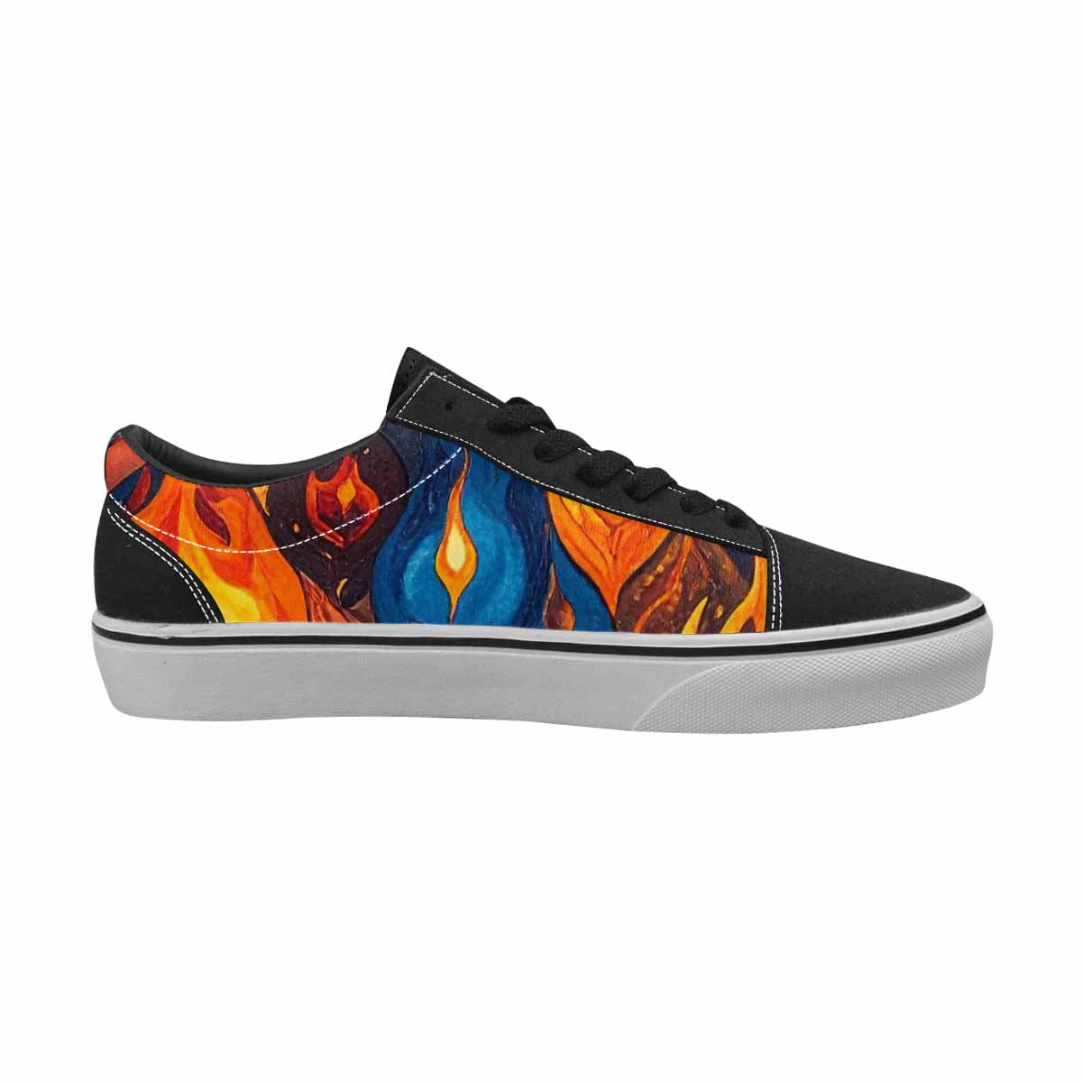 WOMEN'S Fire Flame Canvas Lace-Up Cottagecore Sneakers