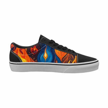 WOMEN'S Fire Flame Canvas Lace-Up Cottagecore Sneakers