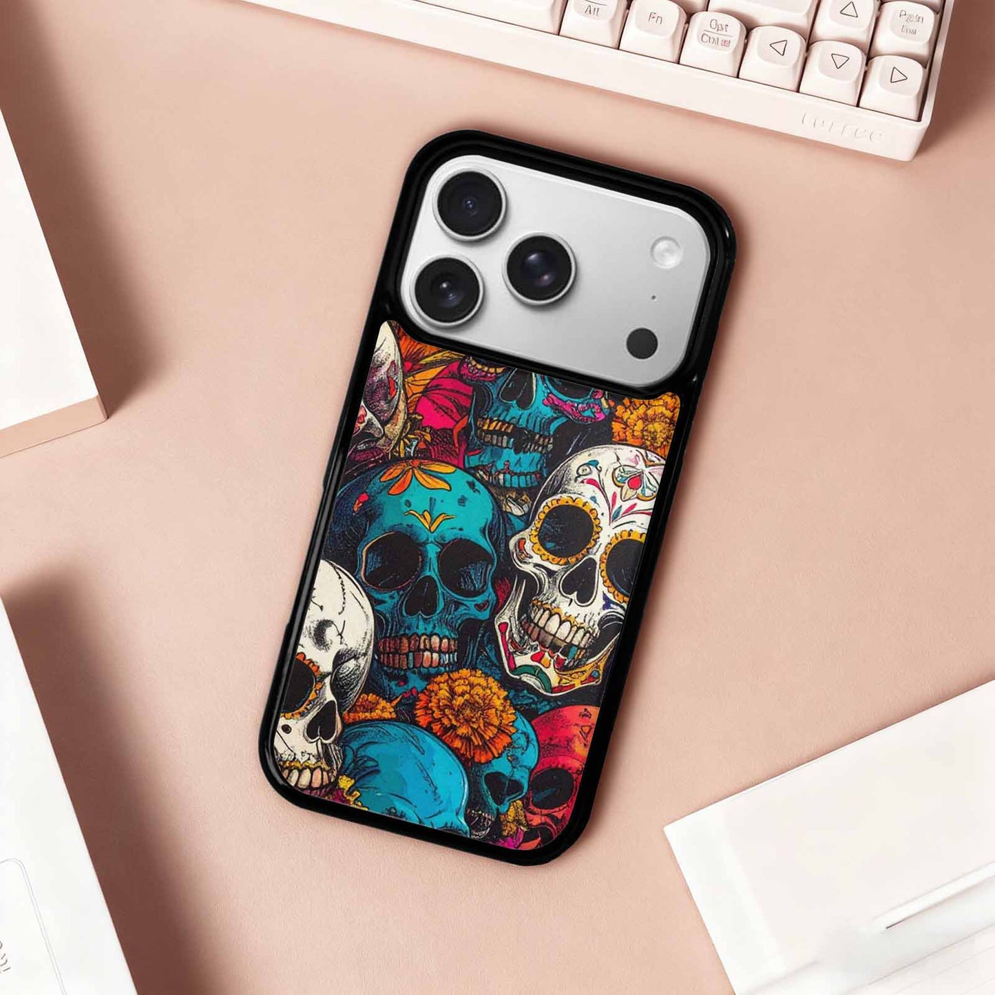 iPhone 17 Pro Case — Skull Dark Art Gothic Print Gothic, Custom Made Phone Cover